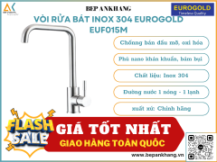 Vòi rửa bát inox 304 Eurogold EUF015M